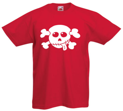 ROCKO SKULL Red Kinder-T-Shirt 