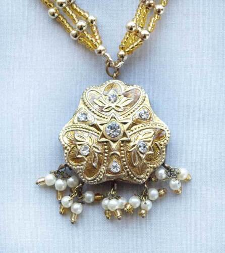 Details about  / Discover India’s Handcraft Heritage Gold Lakh Necklace /& Earrings