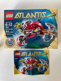 LEGO Atlantis 2 Sets 8056 8057 Monster Crab Clash Wreck Raider 100% comp w/Box