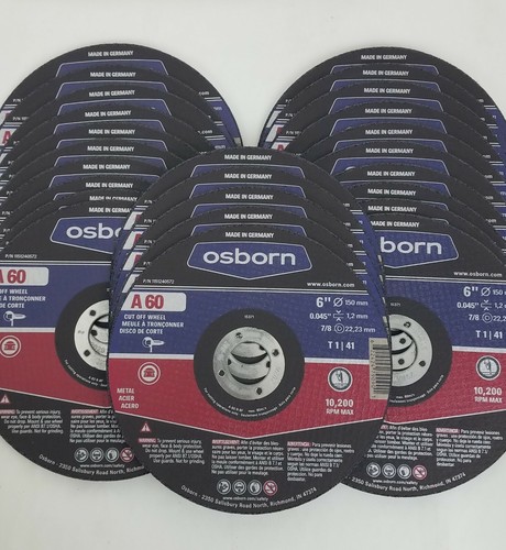 Type 1 A 60 Grit Osborn Cut Off Disc 6/" x 0.045/" x 7//8/"