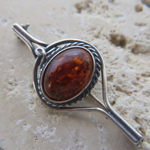 STERLING SILVER Ambre Baltique /& Argent #0004 Details about  /  Genuine BALTIC AMBER Brooch