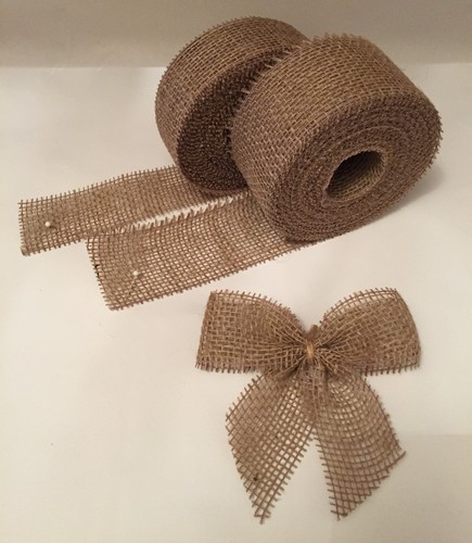 ruban /& tissu 40 ~ 70 mm Naturel Jute de Hesse jute rustique mariages Craft