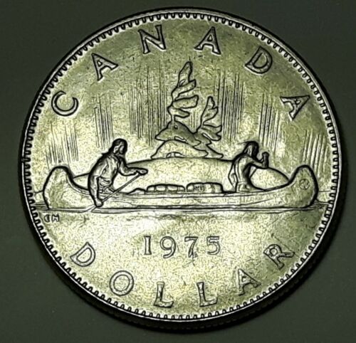 K Nickel 1975 One Dollar Coin ELIZABETH II CANADA