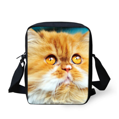 Cute Animal Cat Crossbody Messenger Bag Small Shoulder Purse Kids Girls Handbag 