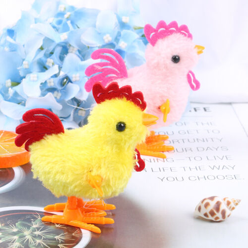 Plush Wind Up Chicken Kids Educational Toy Clockwork Jumping Walking Chicks J JD