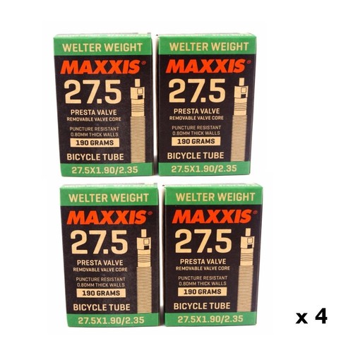 Maxxis Welter Weight 27.5 x 1.90-2.35 Presta Inner Tube 0.8mm thick 1 to 6 tubes