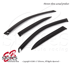 For Toyota Corolla Sedan 93-97 Outside-Mounted Dark Smoke JDM Window Visors 4pcs