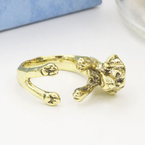 Adjustable Ring Jewelry Labrador Puppy Dog Animal Wrap GOLD//SILVER//BLA Ring G3F1