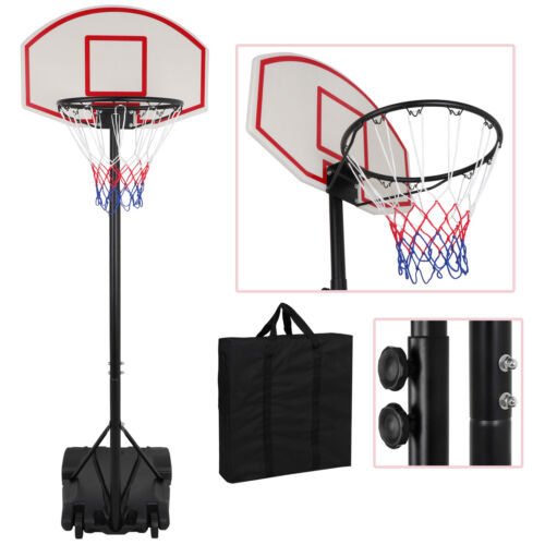 Adjustable Basketball Goal Hoop Backboard Rim Kids Portable Outdoor System