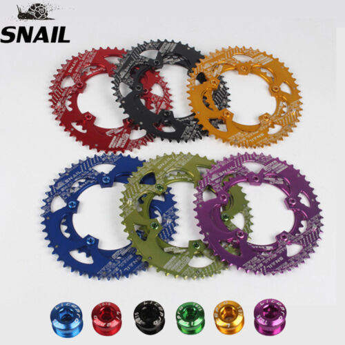SNAIL 110bcd 50//35T Road Bike Chainring Double Speed Oval Chainwheel Disc Bolts