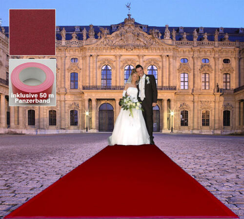 Event Hochzeits Dunkel Roter Teppich B1  VIP 130x400 cm 