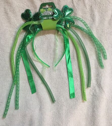 Headband St Patrick/'s Day Shamrocks Ribbon Costume Party Head Wear Accessory NEW