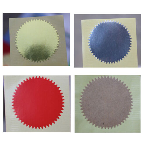 100pcs*50mm Serrated Certificate Wafer Seal Stickers Label Awards File Embossing