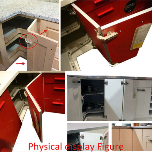 135° Degree Corner Folded Cabinet Door Hinges Soft Close Half Overlay Kitchen v! 