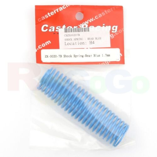 ZX-1 BUGGY PARTS CASTER RACING ZX-0020-7B SHOCK SPRING REAR BLUE 1.7MM