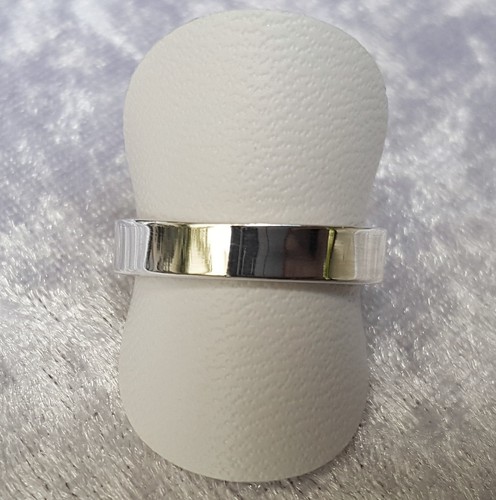 Silver Plain Wedding Band Real 925 Sterling Silver Ring 101C2