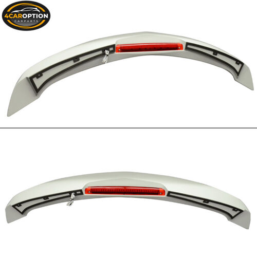Fits 10-13 Camaro ZL1 Painted Summit White Trunk Spoiler Wing Lip With LED Brake