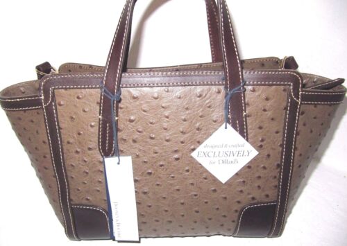 Details about   Dooney & Bourke Small Shopper Tote Mushroom Tmoro Osrtich Embossed Leather $268 