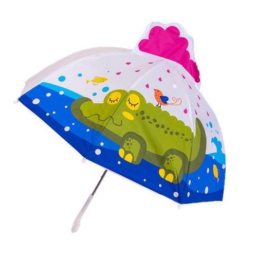 Children Umbrella Boys Girls Cartoon With Animal Ears Long Handle Light Umbrella