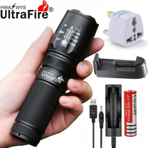 100000lm CREE LED tactical Ultrafire X800 Flashlight Zoomable Military Torch T6