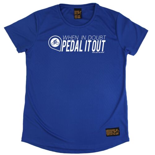When In Doubt Pedal It Out Breathable Sports R-Neck T-SHIRT Cycling Birthday D1 