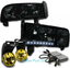 94-01 DODGE RAM 1500 2500 3500 LED CRYSTAL SMOKE HEAD LIGHTS W//YELLOW FOG+6K HID