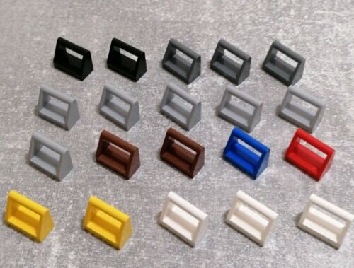 Lego verschiedene Farben 2432 modifiziert 1x2 mit Griff 20 x Fliese 