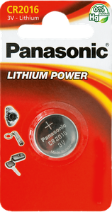 1x Panasonic Knopfzelle Lithium CR2016 1er Blister 3 V CR-2016EL//1B