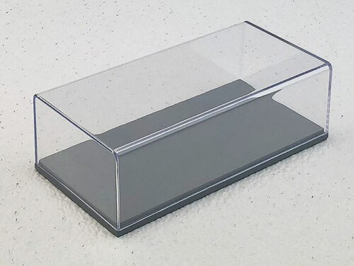 5.5x2.75x1.5 SPCASE 1:43 Spark Gray Base w/Clear Dust Cover Display Case 