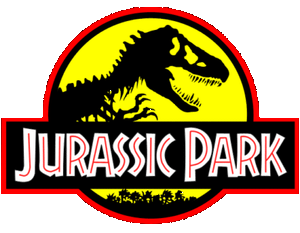 Jurassic Park Logo 90 S Fantasy Film fer ont-Shirt Transfert A5