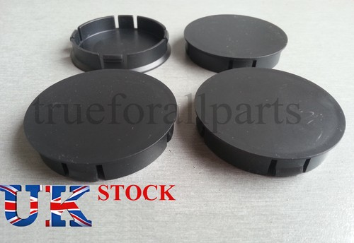 4x wheel rim center caps noir fit peugeot citroen renault 60mm dia universel