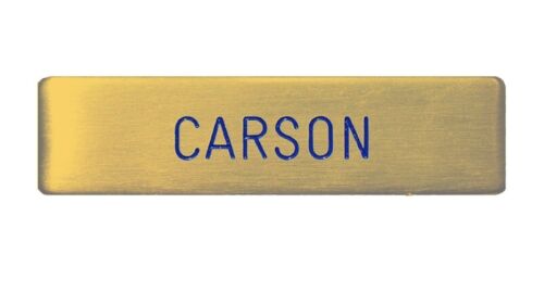 Engraved Name Tag with Blue Ink