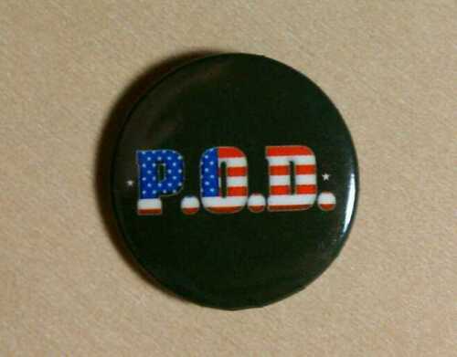 P.O.D POD FLAG RED WHITE BLUE US 1/" MUSIC BADGE PIN BUTTON PINBACK