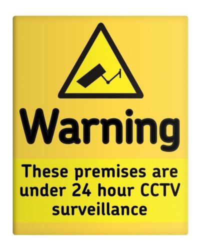Warning 24 Hour CCTV 8x10" Metal Sign Workplace Safety Business Premises #86 