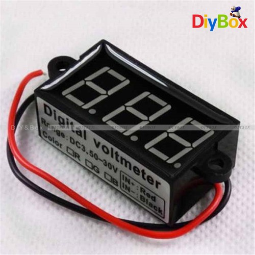 0.56/" inch DC 3.5-30V Waterproof RGB LED Voltmeter Volt Meter Panel Mount