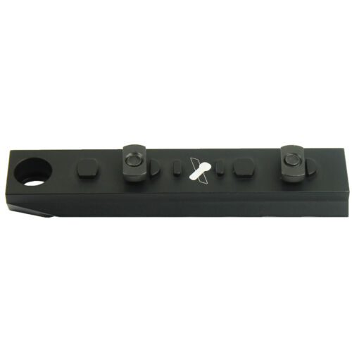 Rail Section 7-Slot Black Picatinny M-LOK Adapter QD with Sling Swivel Provision