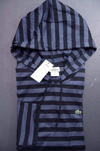NWT-LACOSTE-MENS-LIGHTWEIGHT-BLACK-GRAY-STRIPED-COTTON-HOODIE-SHIRT-M-EUR-5