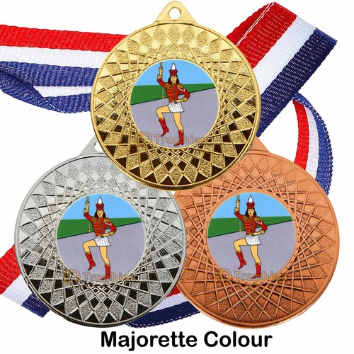 Majorette Trophy Awards Packs 10 Drum Majorette Medals /& Ribbons Packs 25 50