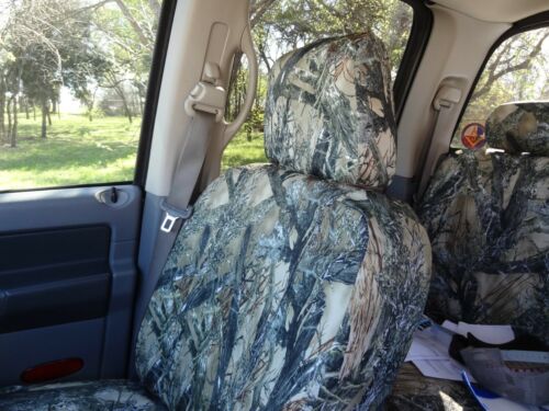 Front & Back Exact Seat Covers for 2006-2009 Dodge Ram 2500-3500 Camo Waterproof 