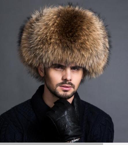 Mens Winter Warm Furry Hats Real Fur Leather Russian Ushanka Cossack Trapp new