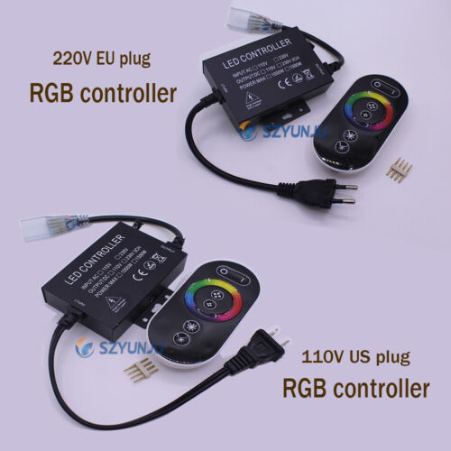 220V EU  110V US plug RGB RF controller Full touch led dimmer For 5050 RGB strip