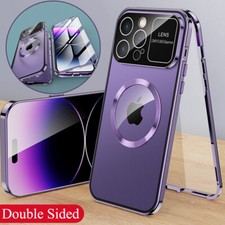 360-Grad Schutz Hülle Für iPhone 16 15 Pro Max 14 Magsafe Gehärtetes Glas Case