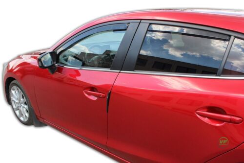SALOON 2013-up WIND DEFLECTORS 4pc HEKO TINTED DMA23164 MAZDA 3 HATCHBACK