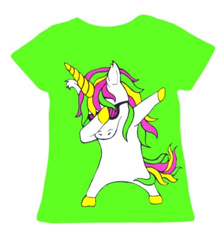 Girls Kids Unicorn Dab Floss Outfit Top /& Leggings Tracksuit Set Neon Age 2-13 Y