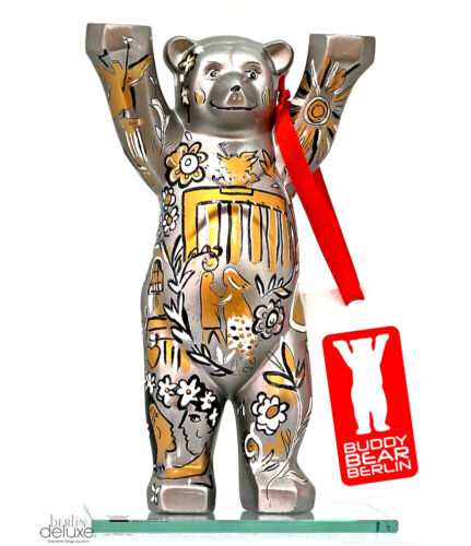 Buddy Bear in love in Berlin Neu 2 3//8in Silver Bear with Gift Box Souvenir