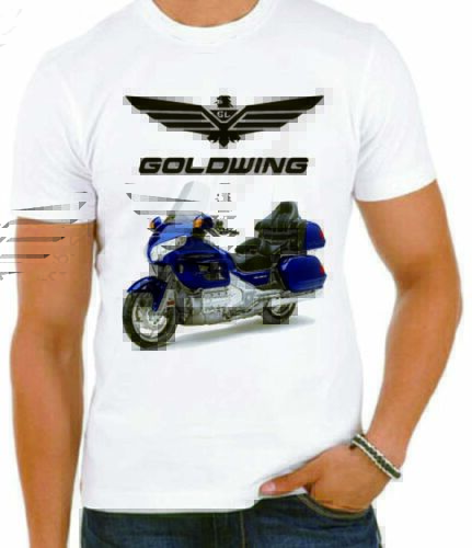 Honda Goldwing Blue Quality Gildan Sublimated Vintage Bike T Shirt,
