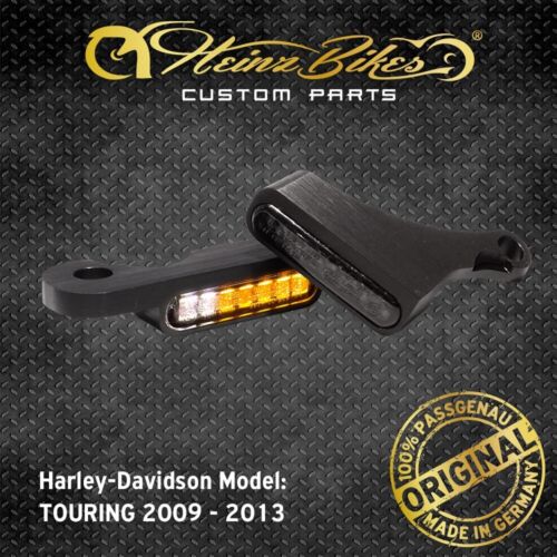 HeinzBikes LED Blinker Harley Street Glide 2009-2013 Schwarz Positionslicht