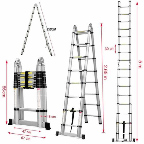 1.5M Step Ladder Folding Platform Aluminium Heavy Duty 150kg/330lb Workshop Tool