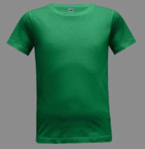 4-18 SOFT 100/% Cotton Fine Jersey Short Sleeve T Shirt Blanks Youth Girl Boy Sz