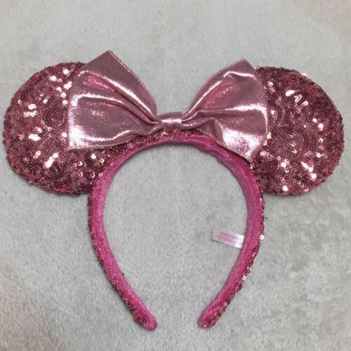 Minnie Mouse Tokyo Disney Resort Headband spangles Pink Ears Hat Plush Hairband